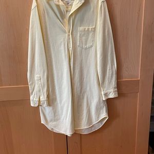 Frank & Eileen Lab Mary Yellow Cotton Long Sleeve Button Up Dress Size XS